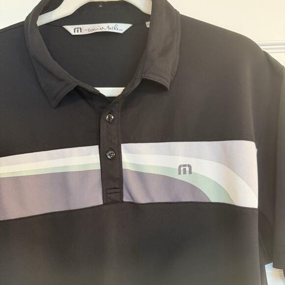 Travis Mathew Mesh Polo Men’s LG Black Performance Golf Outdoor Lightweight EUC - Picture 4 of 12
